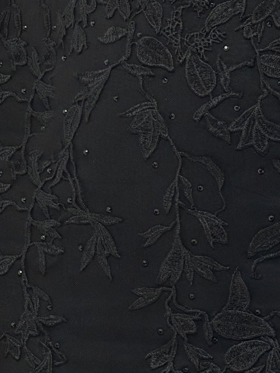 Sevoba|Mermaid Deep V Neck Feather Lace Long Prom Dress