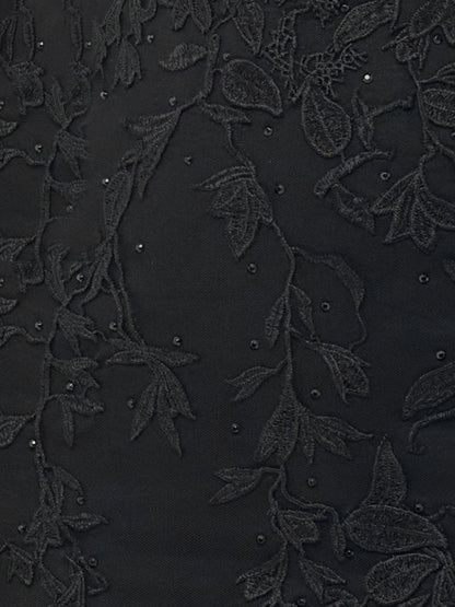 Sevoba|Mermaid Deep V Neck Feather Lace Long Prom Dress