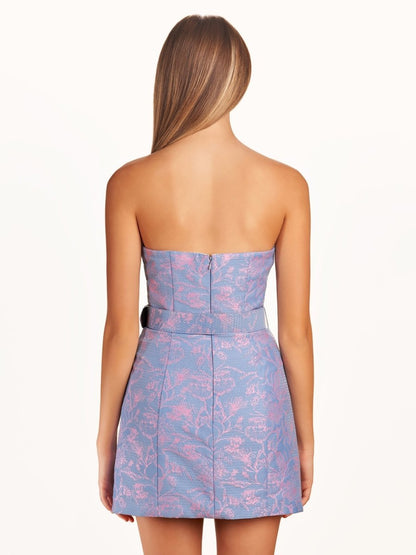 Sevoba|Sheath Strapless Short Homecoming Dress