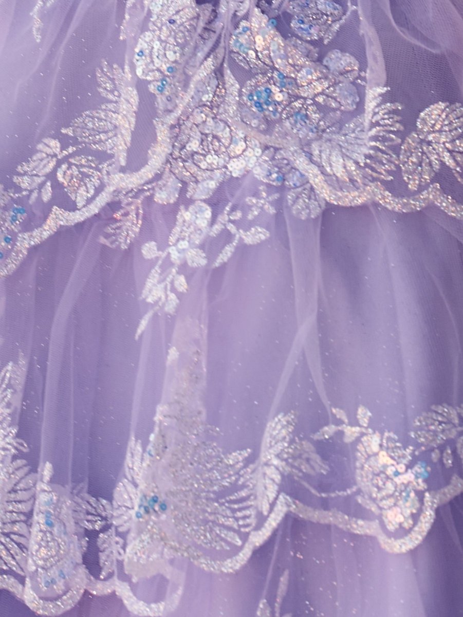 Sevoba|Lavender - A Line V Neck Sequins Short Homcoming Dresses With Appliques
