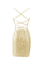 Nigella |Bodycon V Neck Blue Sequins Homecoming Dress