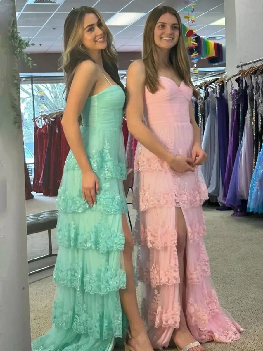 Dante |  A Line Sweetheart Empire Lace Appliques Long Party Dress