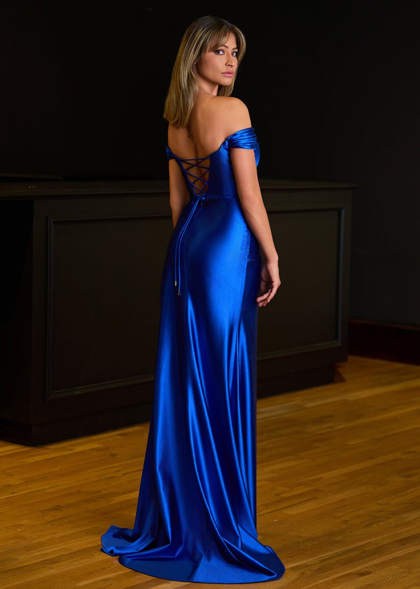 Adelaide |Mermaid Satin Long Prom Dress with Slit