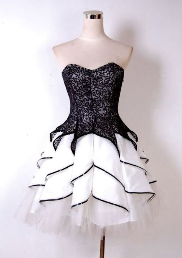 Elegant A-line/Princess Short Charmeuse Cocktail Dress with Sequins