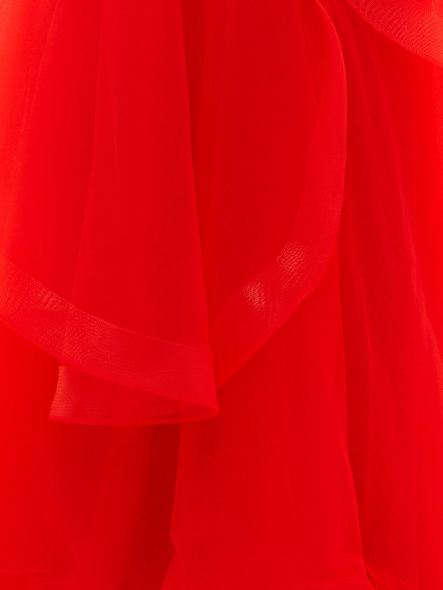 Elisa |Light Pink A Line Strapless Organza Prom Dress