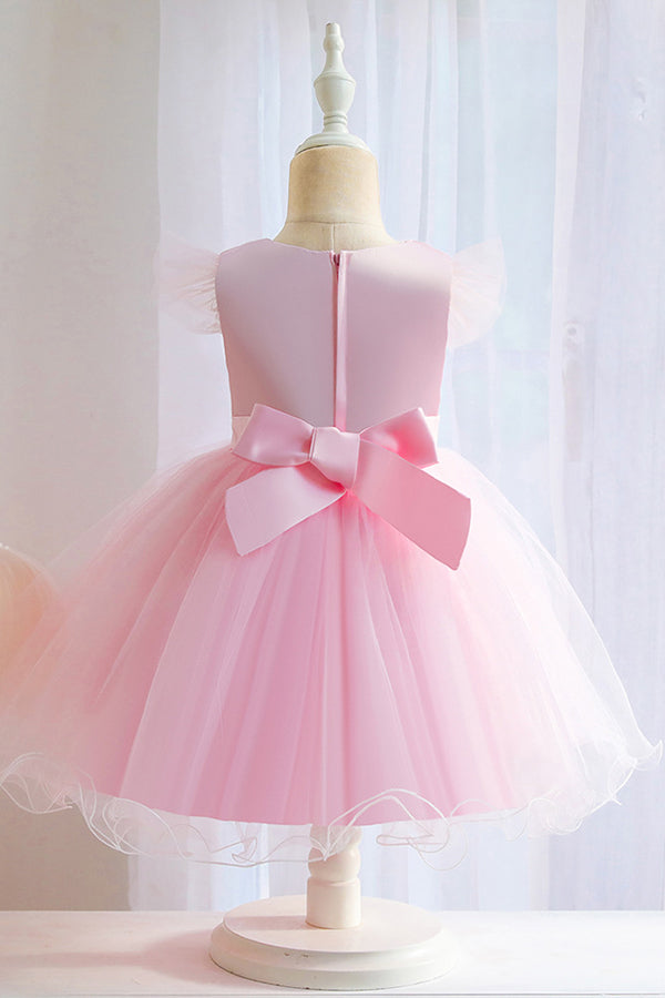 Lovely Pink Tulle Flower Girl Dress