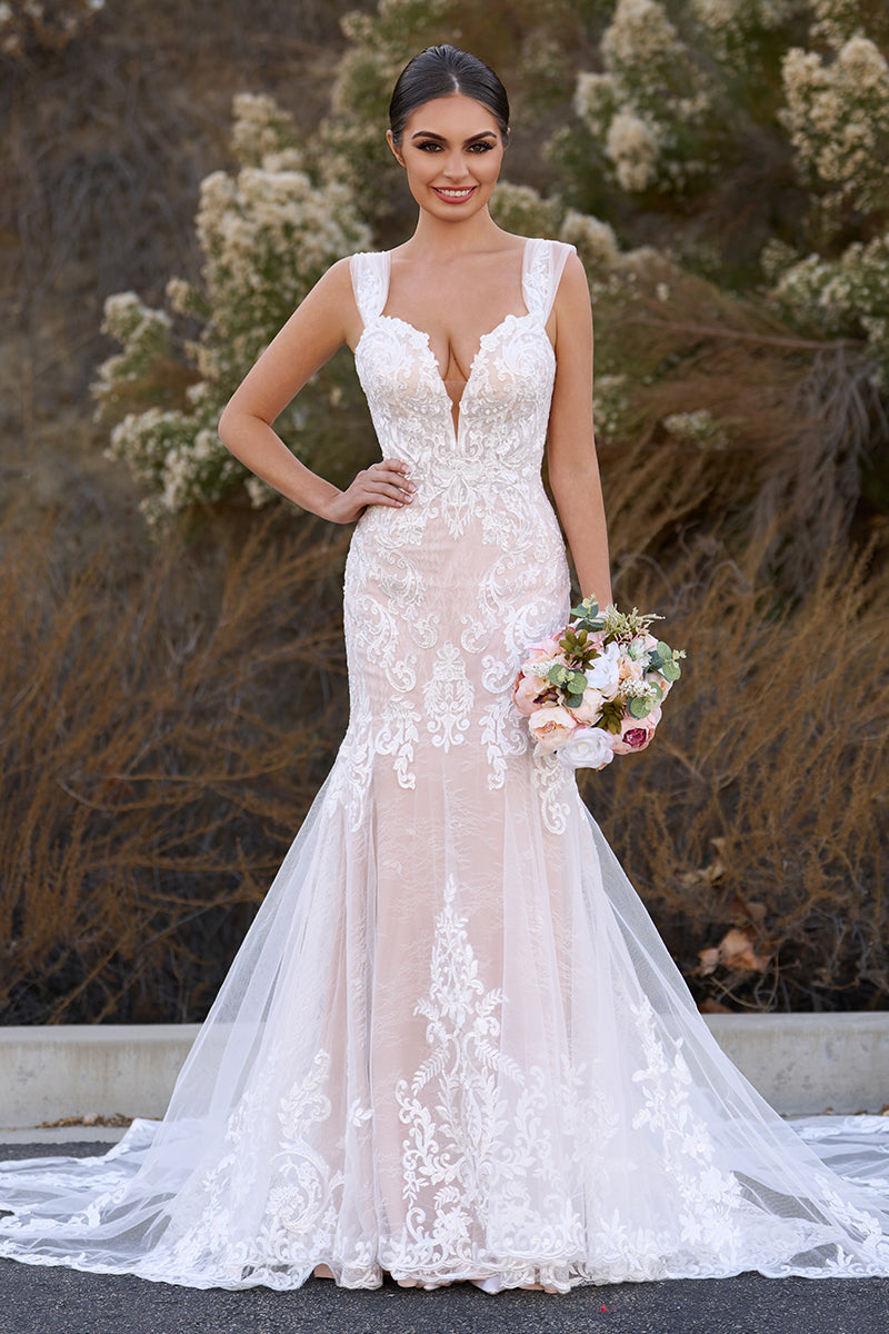 Sevoba|Mermaid Off the Shoulder Lace Wedding Dresses with Train