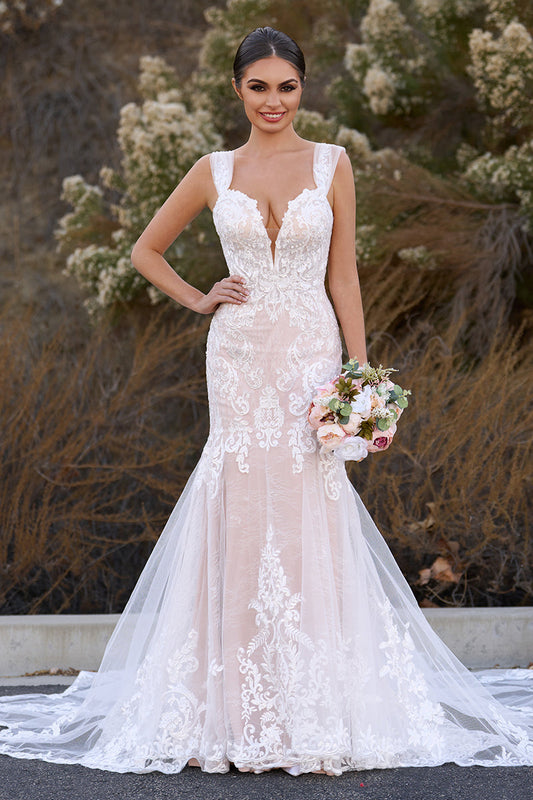 Sevoba|Mermaid Off the Shoulder Lace Wedding Dresses with Train