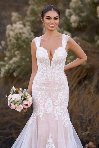 Sevoba|Mermaid Off the Shoulder Lace Wedding Dresses with Train