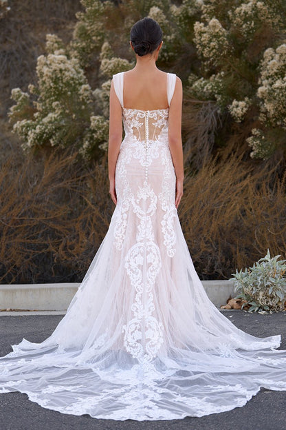 Sevoba|Mermaid Off the Shoulder Lace Wedding Dresses with Train