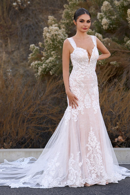 Sevoba|Mermaid Off the Shoulder Lace Wedding Dresses with Train