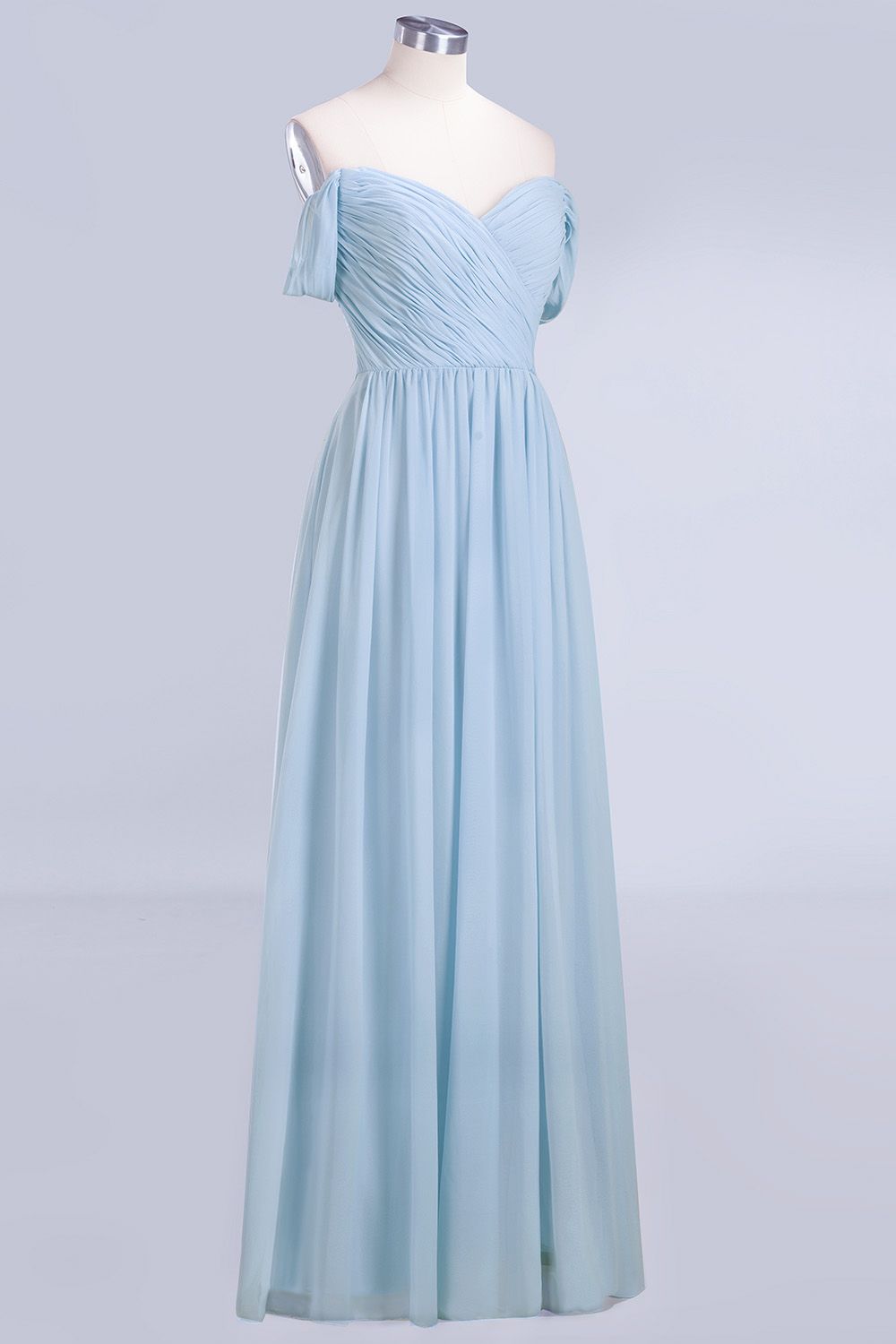 Modest Chiffon Sweetheart Sleeveless Affordable Bridesmaid dresses with Ruffles