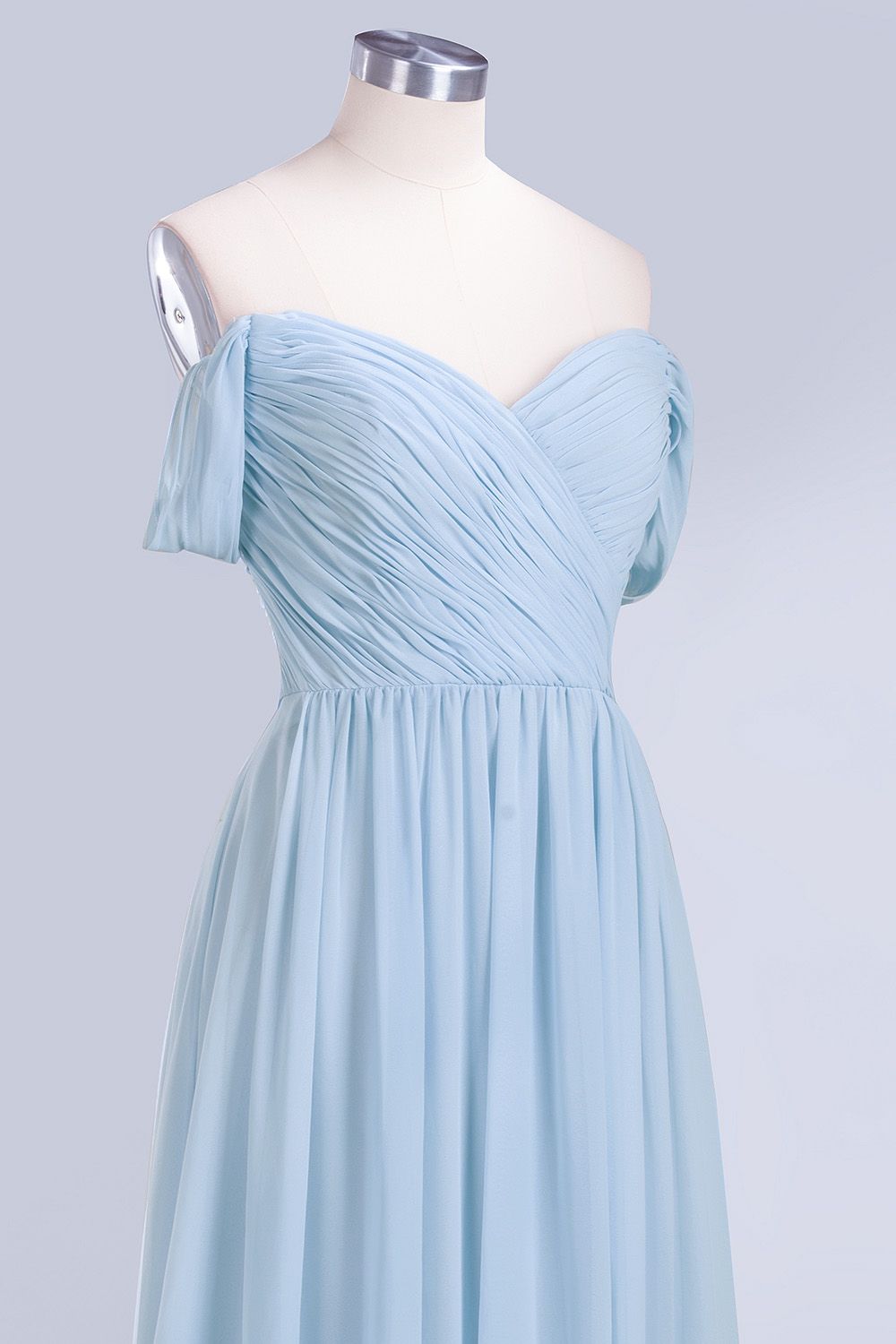 Modest Chiffon Sweetheart Sleeveless Affordable Bridesmaid dresses with Ruffles