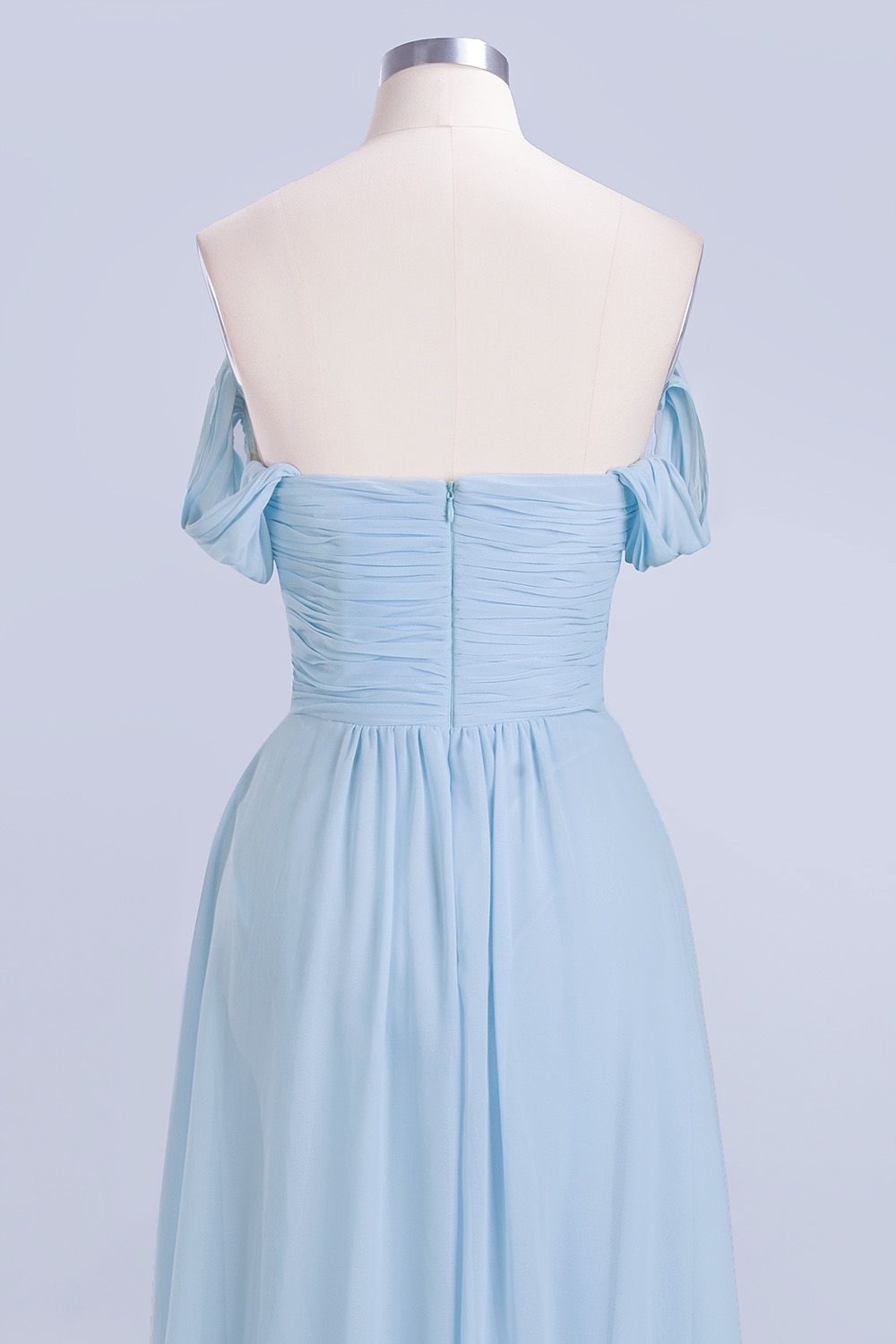 Modest Chiffon Sweetheart Sleeveless Affordable Bridesmaid dresses with Ruffles