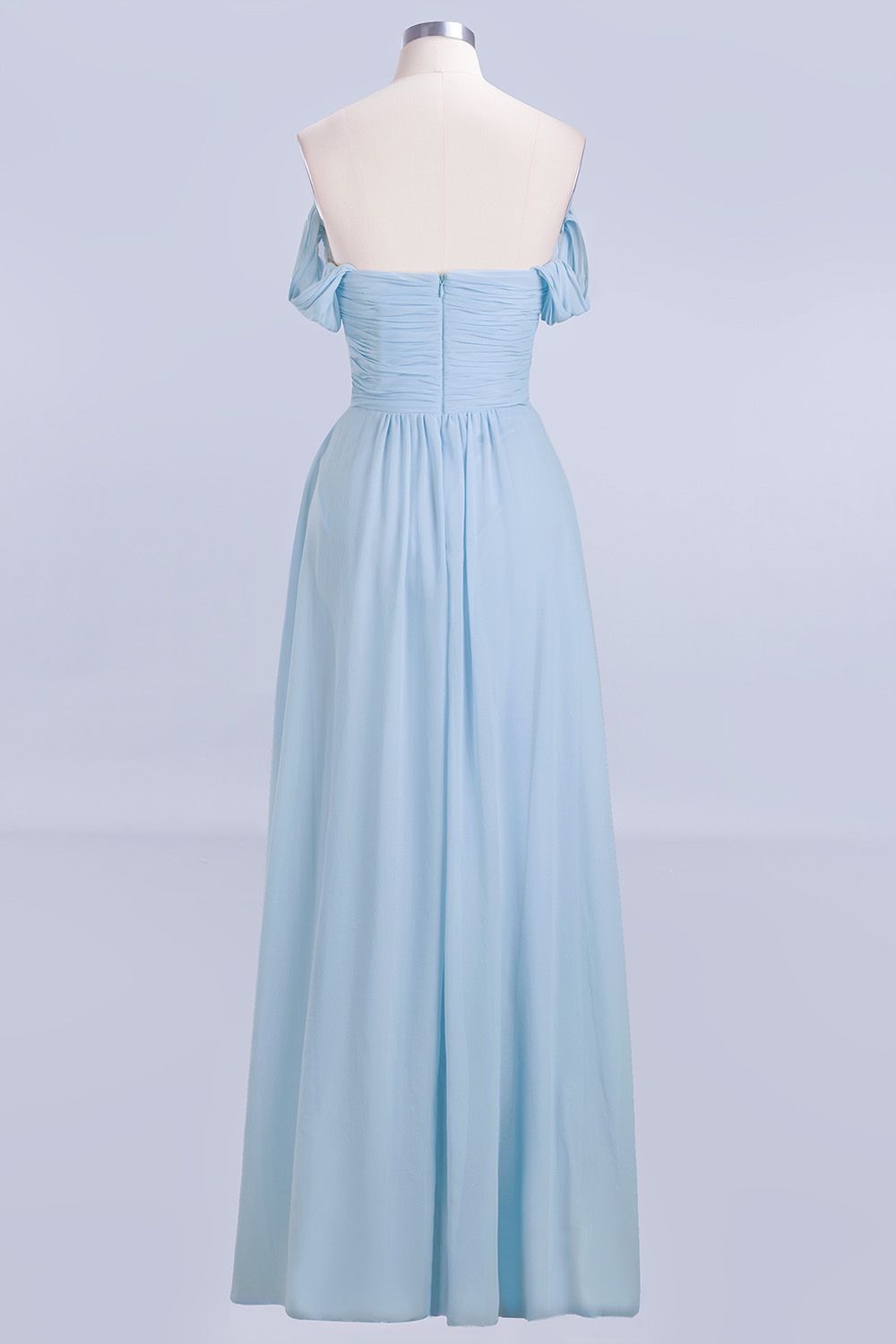 Modest Chiffon Sweetheart Sleeveless Affordable Bridesmaid dresses with Ruffles