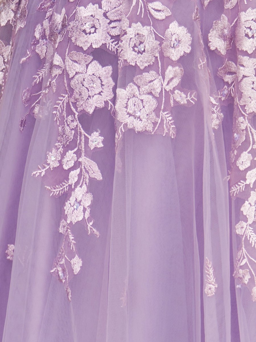 Sevoba|Sweet-Heart Tulle One Shoulder Floor Length Prom Dress