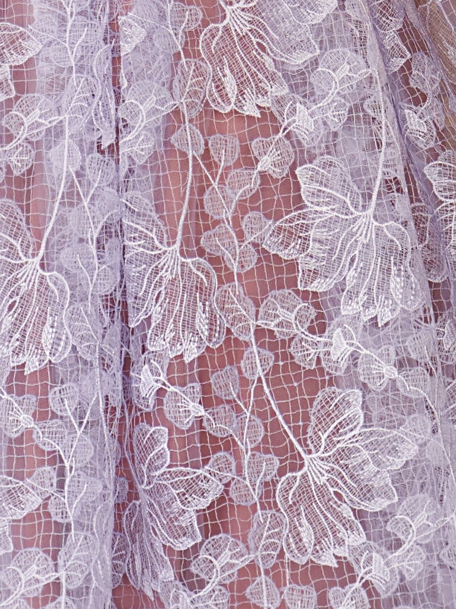 Sevoba|Purple Sweetheart A Line Corset Party Dress With Applique