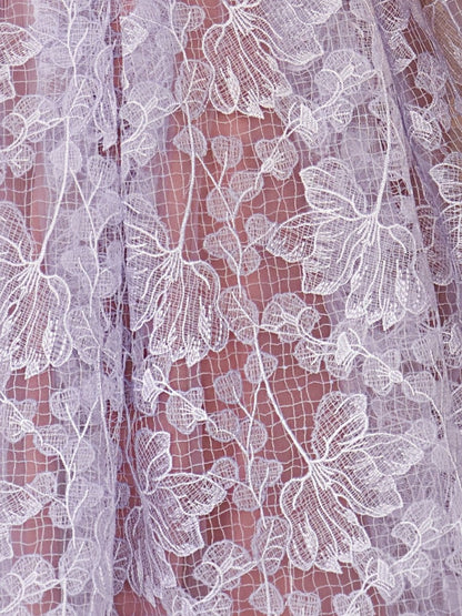 Sevoba|Purple Sweetheart A Line Corset Party Dress With Applique