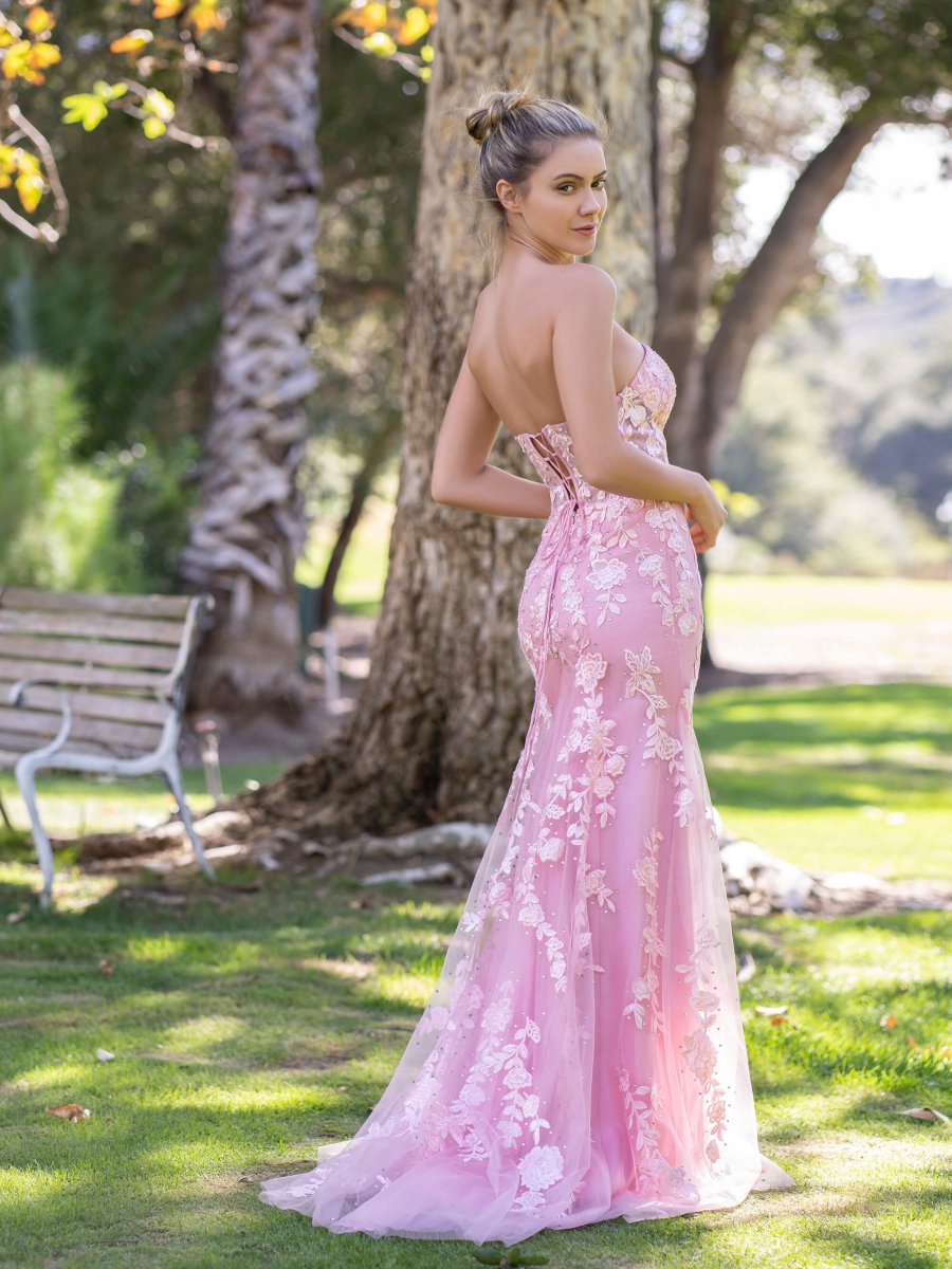 Sevoba|Sevoba|Sweetheart Neck Lace Mermaid Tulle Prom Dress