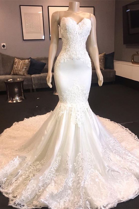 Sweetheart Lace Wedding Dress Mermaid