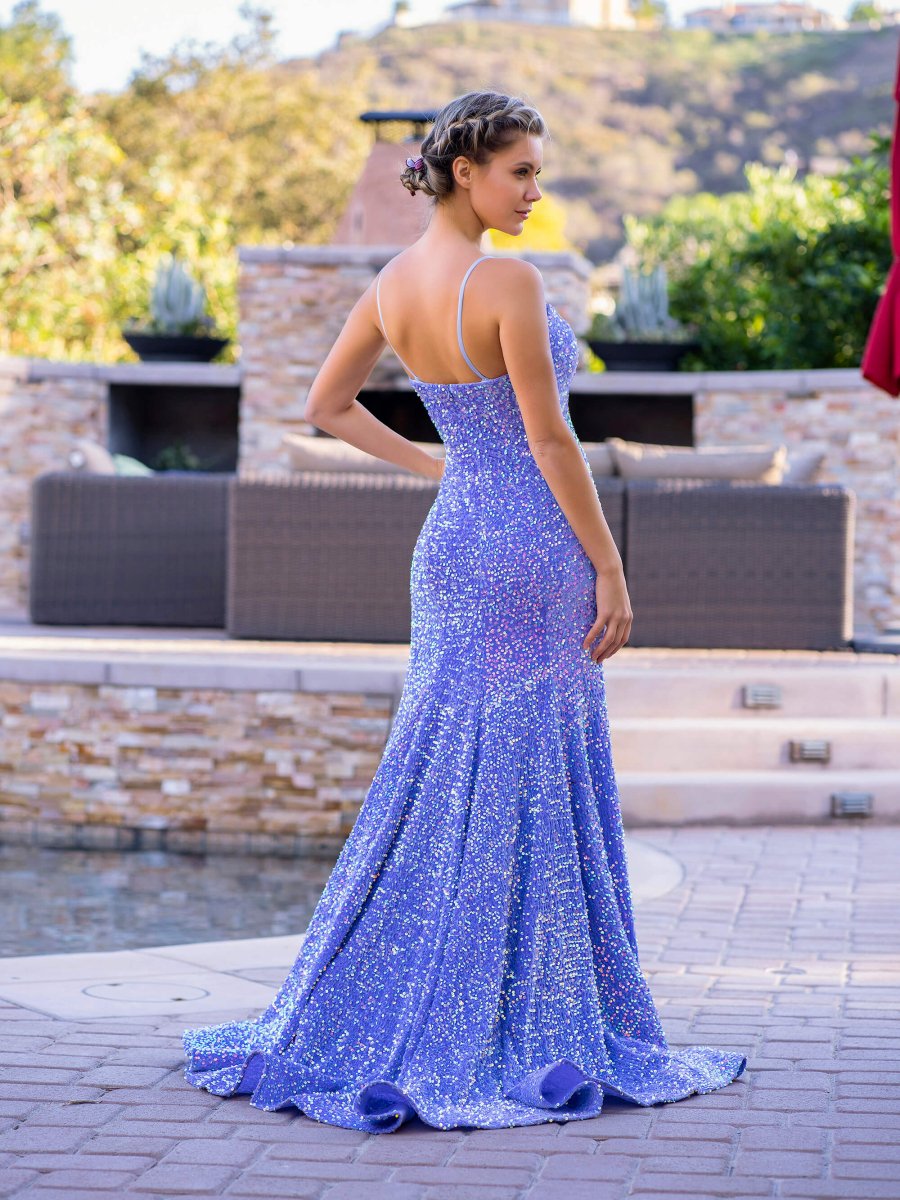 Sevoba|Mermaid Spaghetti Straps Sweetheart Sequin Prom/Evening Dress