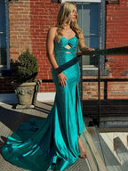 Sevoba | Glitter Mermaid Yellow Sweetheart Cut-out Long Prom Dress with Beading