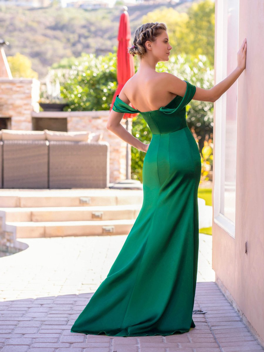 Trumpet/Mermaid Off-the-Shoulder Satin Evening Dress