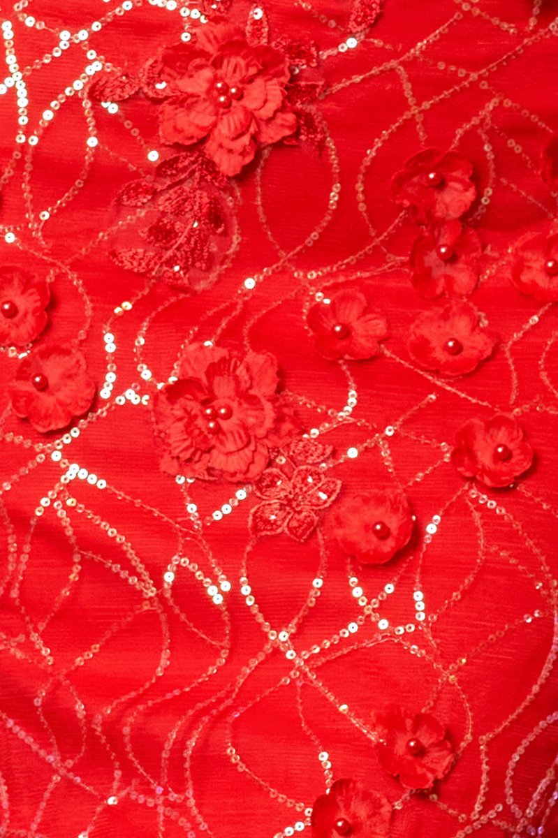 Sevoba | Yellow Ruffle Straps 3D Flower Mermaid Long Prom Dress